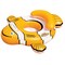 Swim Central 40'' Orange and White Inflatable Clownfish Baby Pool Float